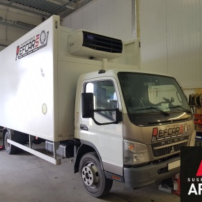 Установка пневмоподвески на переднюю и заднюю ось Mitsubishi Canter C