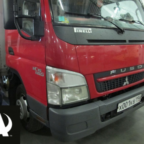 Установка пневмоподвески на переднюю и заднюю ось Mitsubishi Canter B (шоссейный мост)