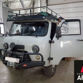 Установка пневмоподвески   УАЗ Буханка