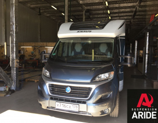 Установка усиленной пневмоподвески на заднюю ось Fiat Ducato (дом на колесах) (08.06.2018)