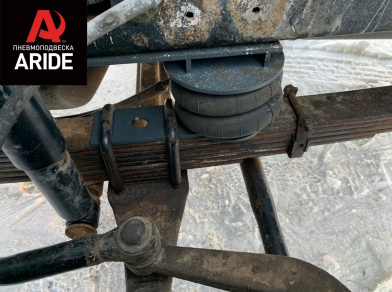 Рис. 4 Наши проекты: Установка пневмоподвески на переднюю Hyundai HD 120