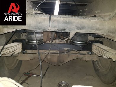 Рис. 6 Наши проекты: Пневмоподвеска на Hyundai HD 35 - Этапы установки