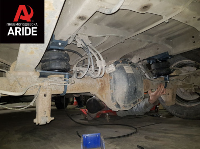 Рис. 3 Наши проекты: Пневмоподвеска на ﻿Ford Transit RWD для грузоподъемности - Этапы установки