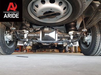 Рис. 21 Наши проекты: Установка задней пневмоподвески с управление из салона ﻿Ford Transit 460/470