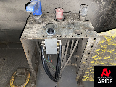 Рис. 9 Наши проекты: Установка механизма подъёма оси на оси BPW