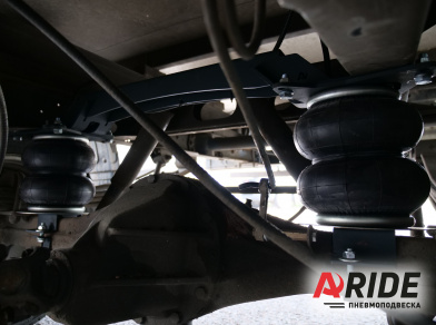 Рис. 4 Наши проекты: Установка двух комплектов вспомогательной пневмоподвески на Газель NEXT