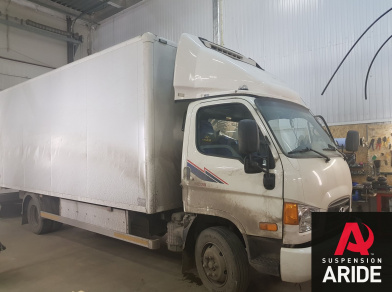 Рис. 1 Наши проекты: Пневмоподвеска на Hyundai HD 78 для грузоподъемности - Этапы установки