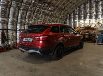 Рис. 2 Установка пневматических подушек на Lada Vesta