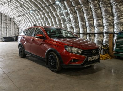 Рис. 1 Установка пневматических подушек на Lada Vesta