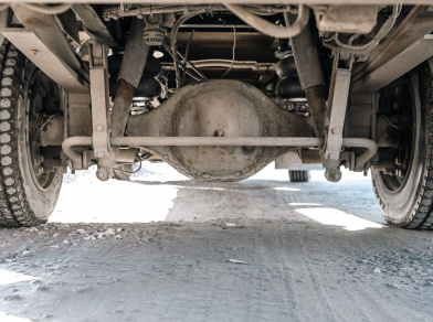 Рис. 3 Наши проекты: Пневмоподушки на зад Mercedes Atego