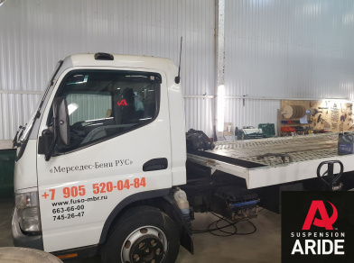 Рис. 9 Наши проекты: Пневмоподвеска на Mitsubishi Canter для усиления - Этапы установки