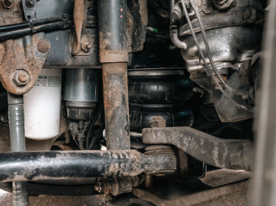 Рис. 4 Наши проекты: Пневматические подушки на перед Вольво ФШ 16