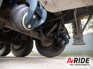 Рис. 2 Наши проекты: Установка пневмоподвески и механизма подъёма оси Volvo FH16 + BPW