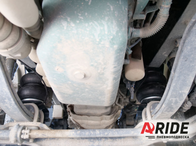 Рис. 5 Наши проекты: Установка пневмоподвески и механизма подъёма оси Volvo FH16 + BPW