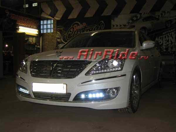 Установка пневмоподвески на Hyundai Equus