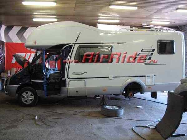 Наши проекты: Установка пневмоподвески на автодом Ford Transit от компании «ARIDE». Доступные цены, гарантия, для заказа и получения консультации звоните 8 (800) 707-52-13.